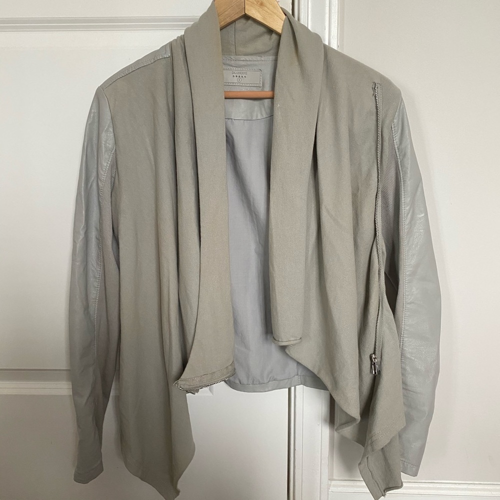 Blank NYC Asymmetrical Zip Up Sweater